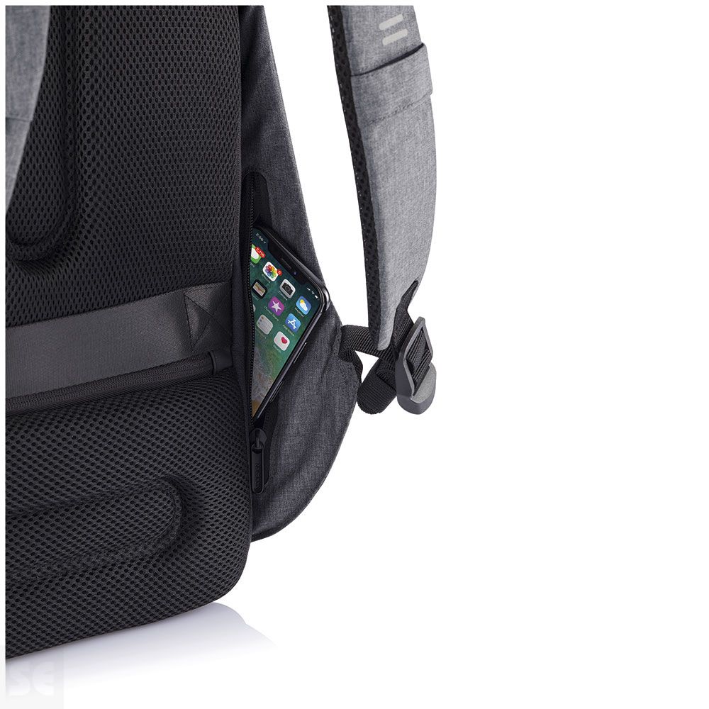 Mochila Antirrobo Bobby Hero Mediana Gris