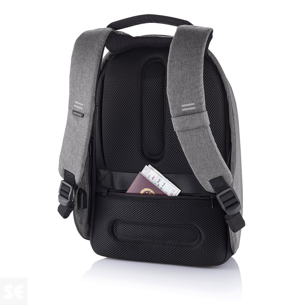 Mochila Antirrobo Bobby Hero Mediana Gris
