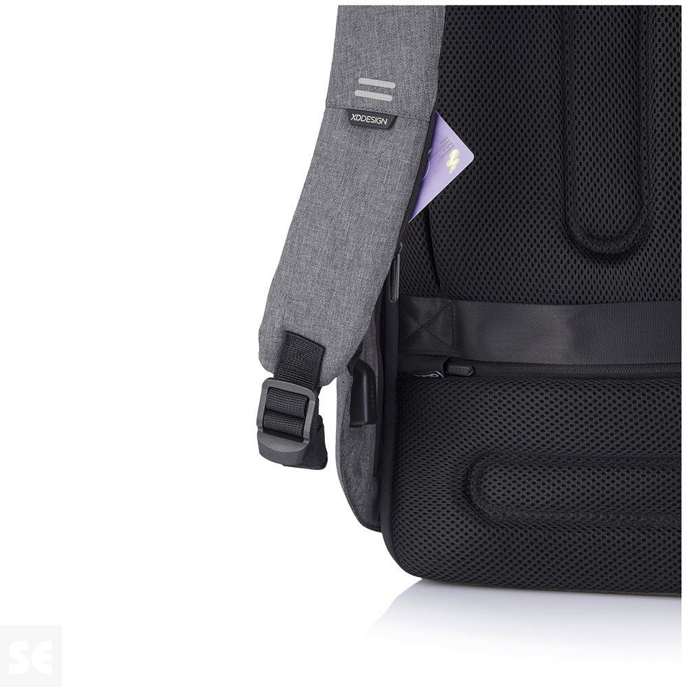 Mochila Antirrobo Bobby Hero Mediana Gris