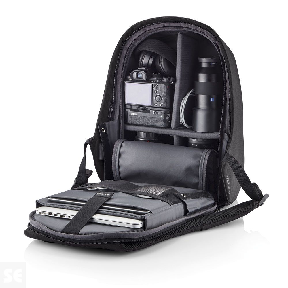 Mochila Antirrobo Bobby Hero Mediana Negra