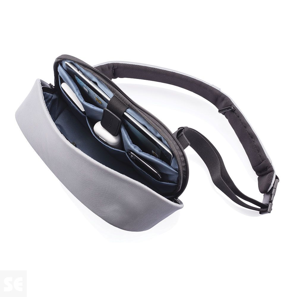 Mochila Cruzada Antirrobo Bobby Sling Gris