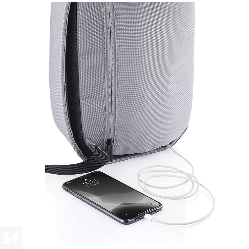 Mochila Cruzada Antirrobo Bobby Sling Gris