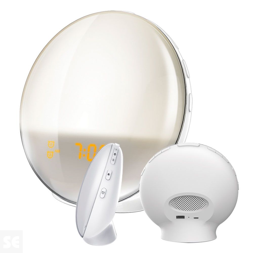 Muvit iO Lámpara RGB Luz Ambiente y Despertador con Radio FM