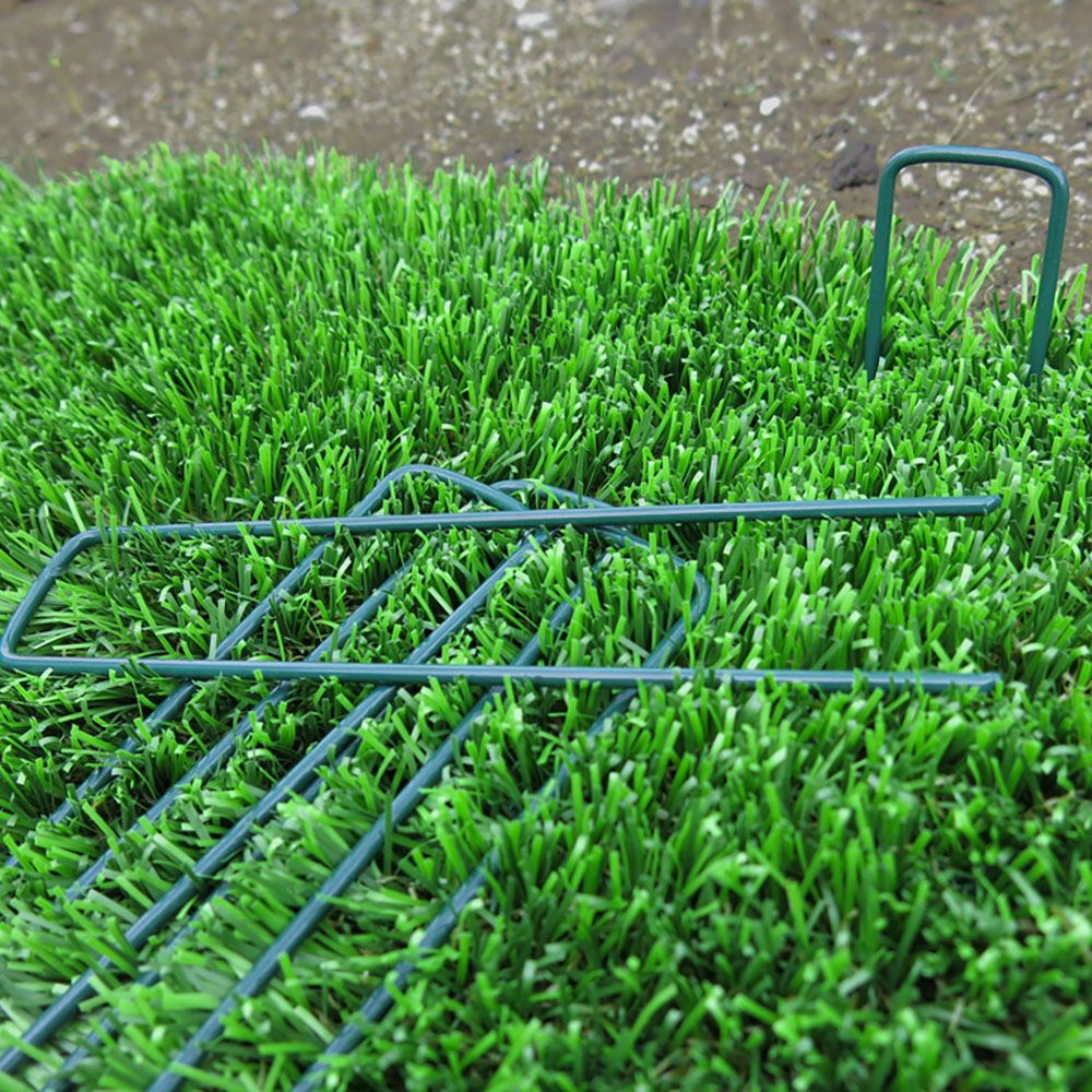 Grapas Metálicas Suelo Nortene Fixsol 17x3,5 cm Verde (10 uds.)