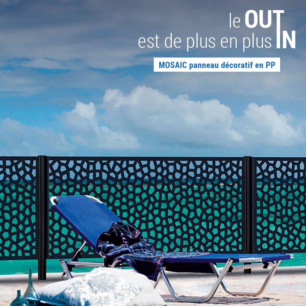 Celosía / Panel Mosaico Óxido 1x2 m Resina