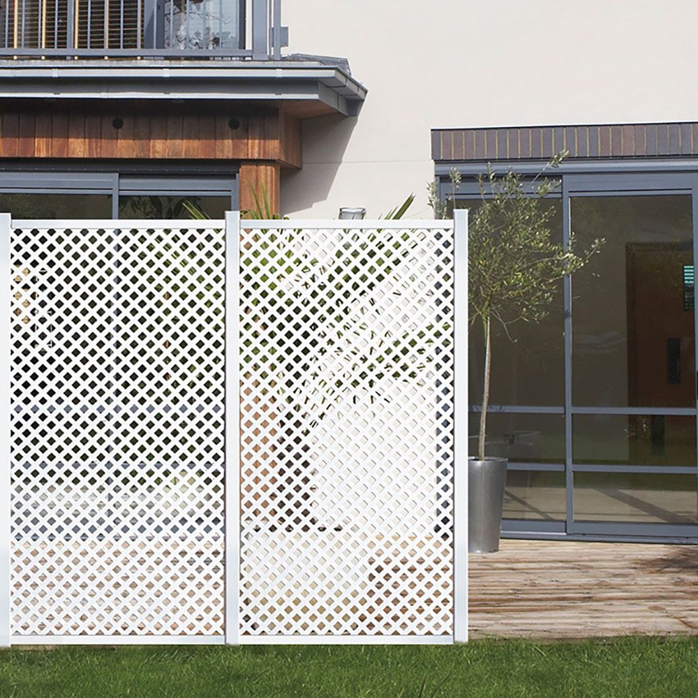 Celosía Decorativa Privat 1x2 m Nortene Blanco