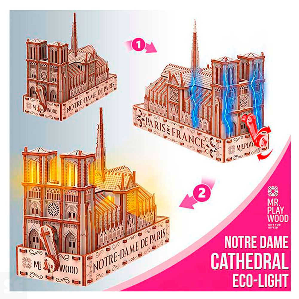Mr. Playwood Catedral de Notre Dame (Eco - light) 204 piezas