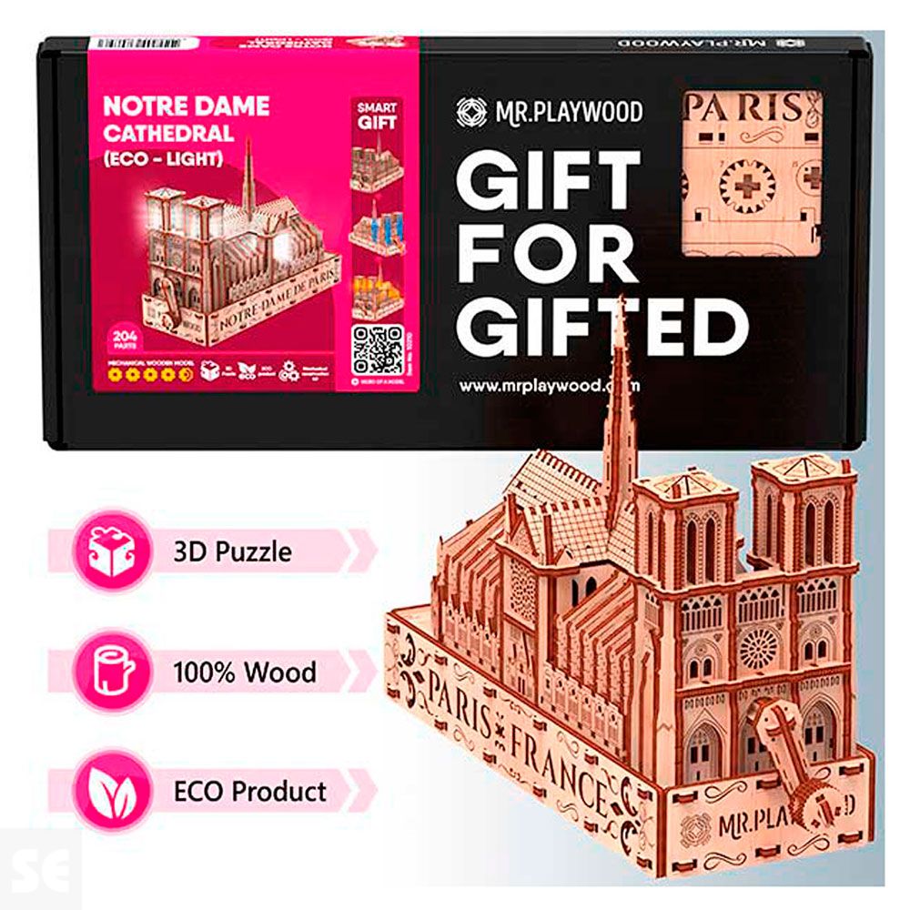 Mr. Playwood Catedral de Notre Dame (Eco - light) 204 piezas