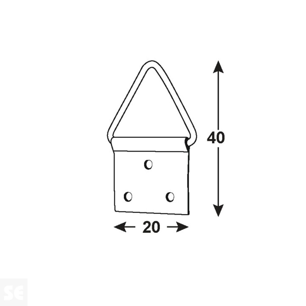 Ojales de Cuadros Latonado 40x20 mm (10 uds.)