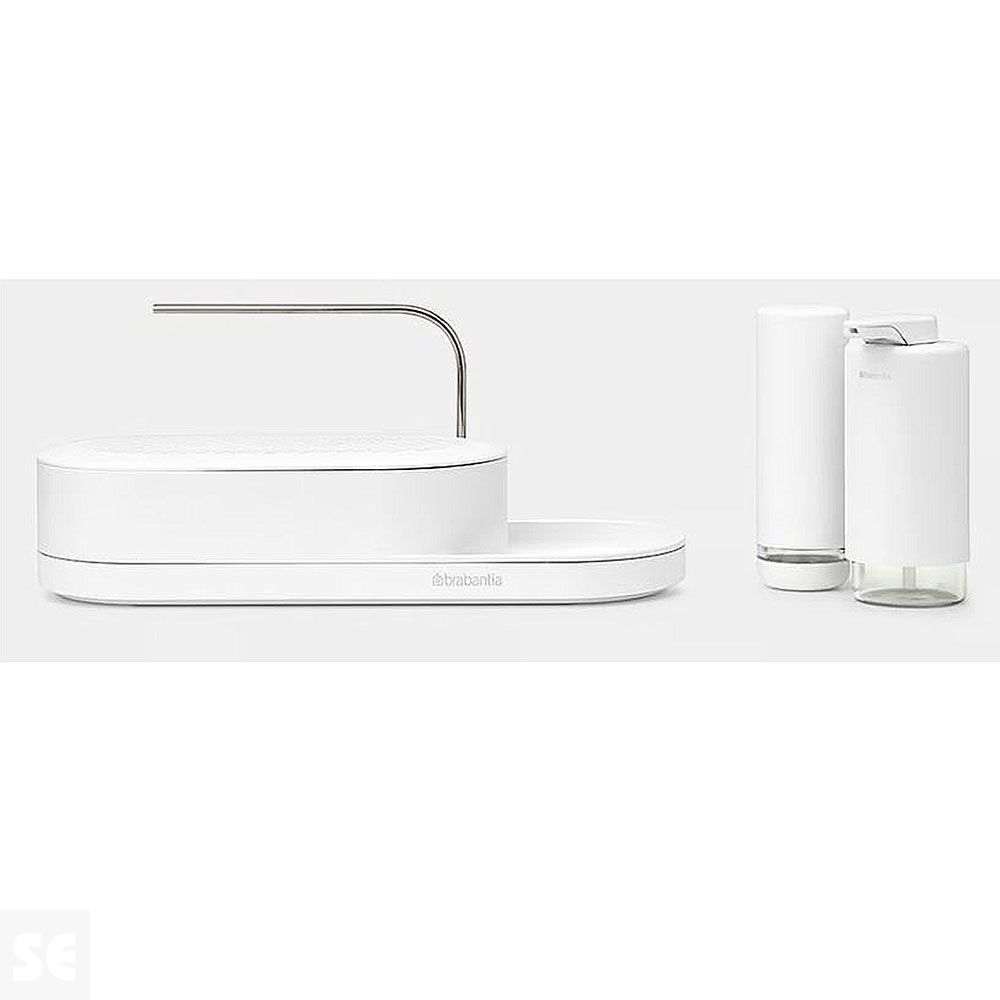 Organizador + Dosificador y Exprimidor de Jabón - Blanco