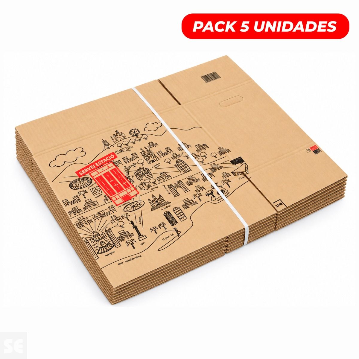 Pack 5 Cajas Mudanzas Servei Estació 480x320x335mm