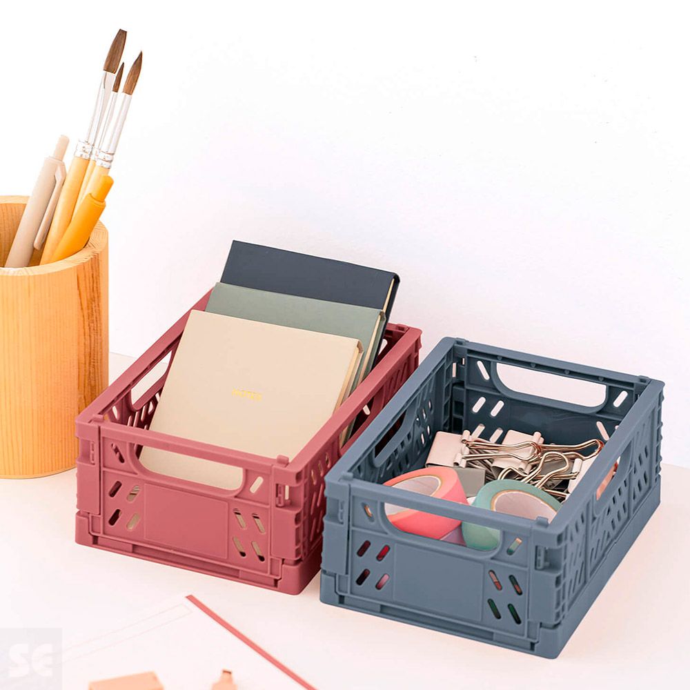 Pack 2 Cajas Plegables Rosa 29x21x12 cm