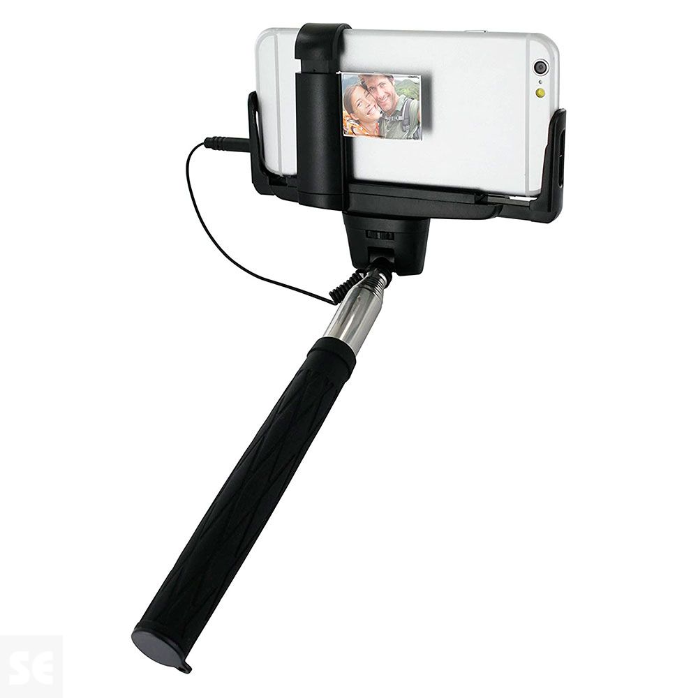 Palo Selfie Jack hasta 6,2 Negro Muvit 3,5 mm