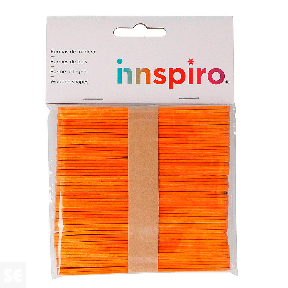 Palos de Polo Madera Naranja 114x10x2mm. 50u. 103102