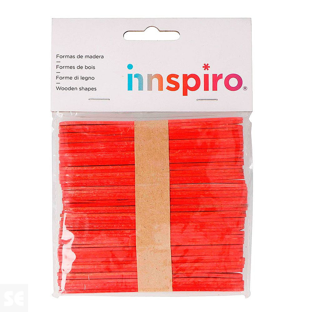 Palos de Polo Madera Rojo 114x10x2mm. 50u. 103103