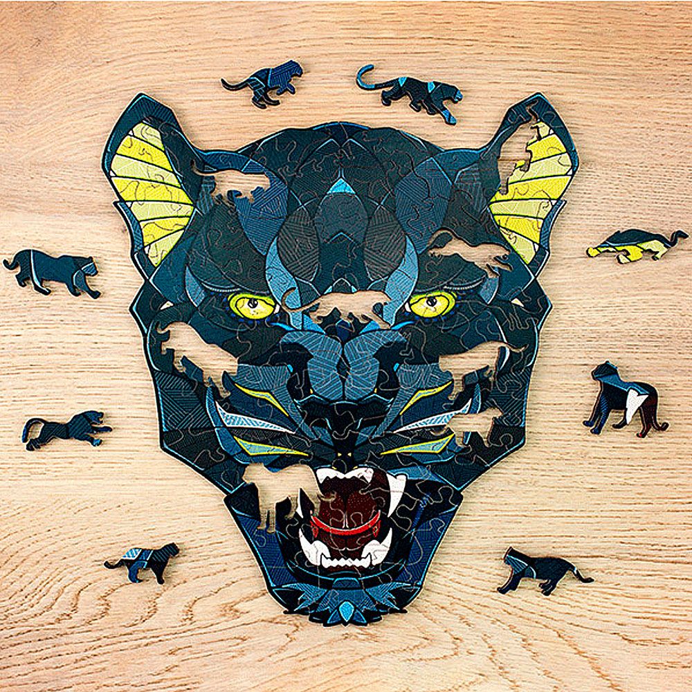 Ewa Puzzle Pantera (S) 80 Piezas Caja de Madera