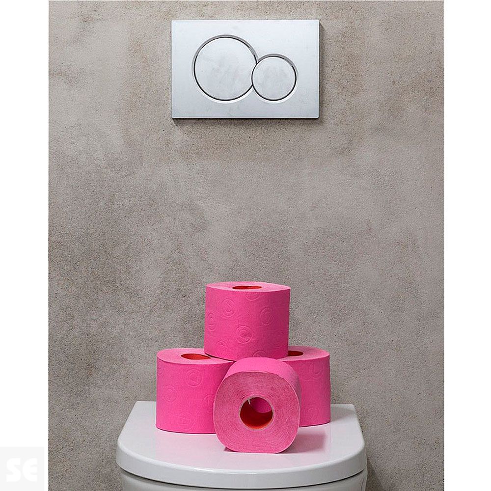 Papel Higiénico Renova Redlabel Maxi Fucsia 4 Rollos