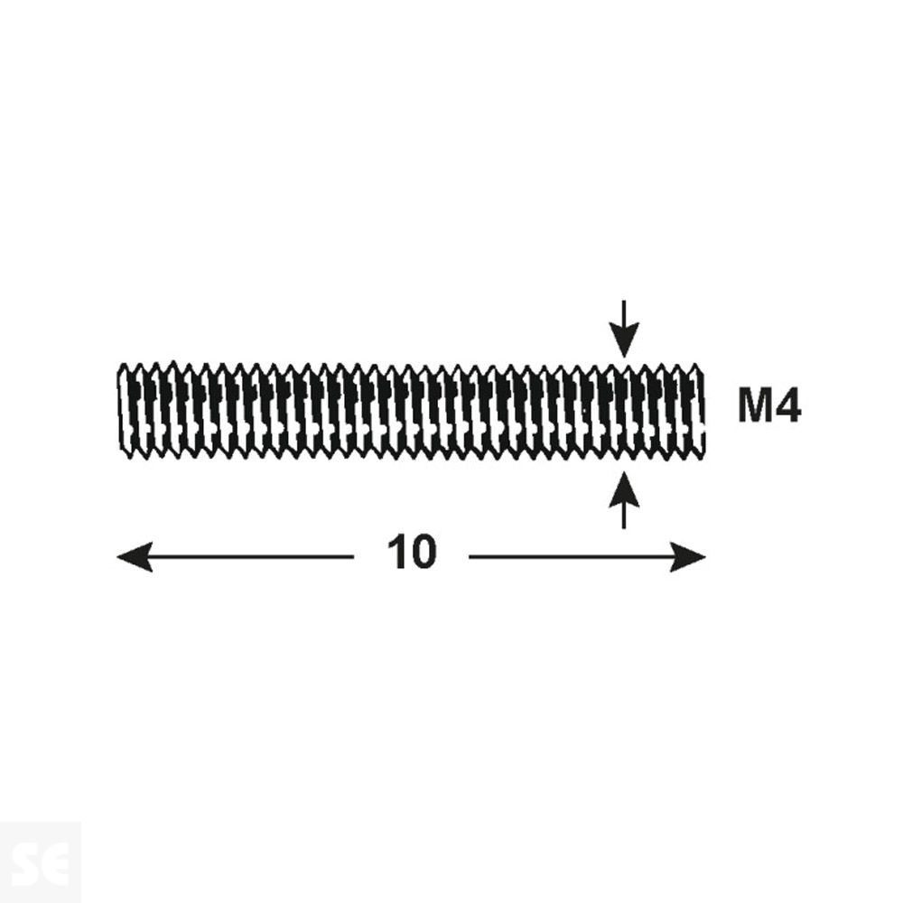 Pasadores Roscados Blk Sw 4027 M4x10 mm (20 uds.)