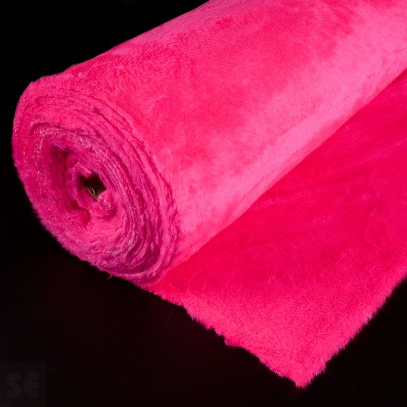 Tela de Peluche pelo corto color rosa fuerte | Servei Estació