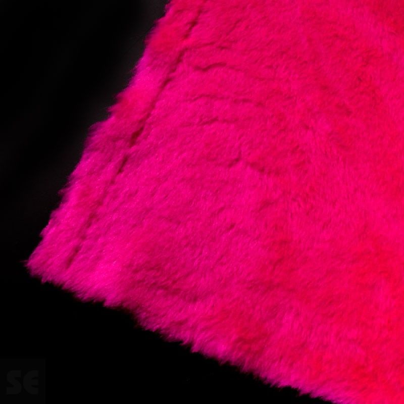 Tela de Peluche pelo corto color rosa fuerte | Servei Estació