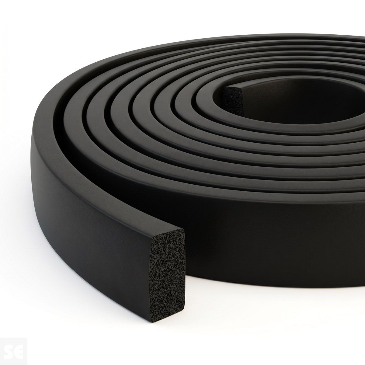 Perfil Esponjoso Rectangular de Caucho EPDM
