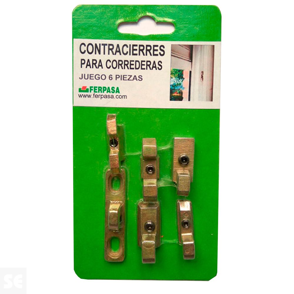 Juego 6 Pestillos Contracierres para Correderas