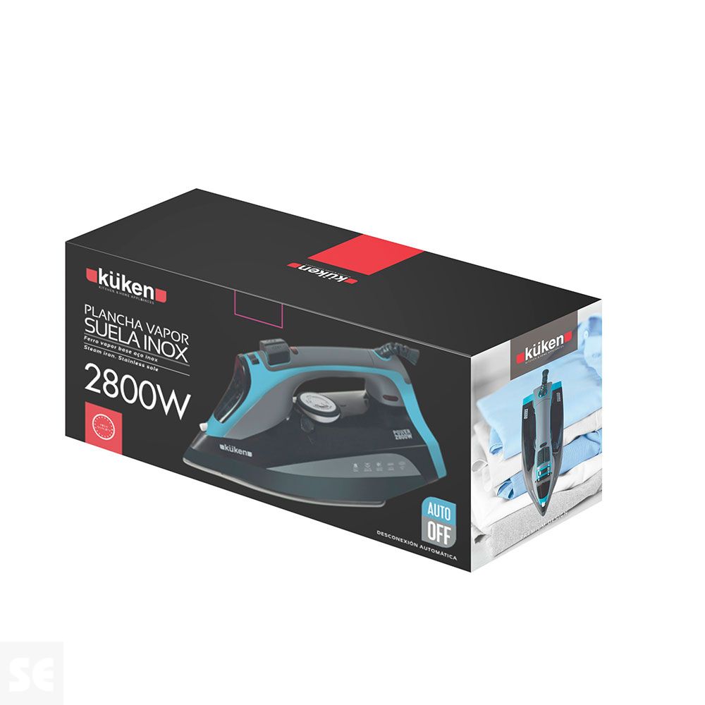 Plancha Vapor Küken Suela Inox 2800 w