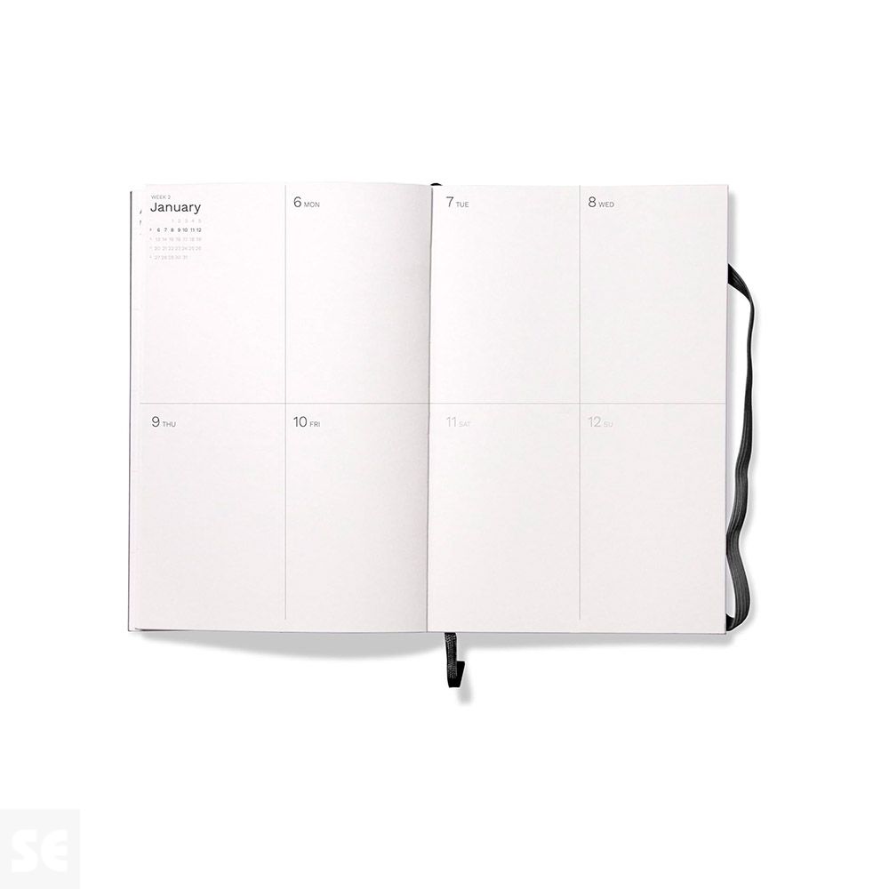 Planificador Semanal Negro A5 2025