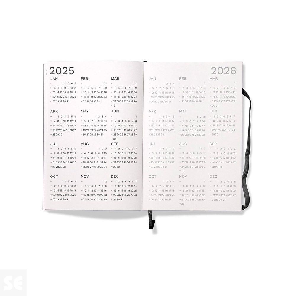 Planificador Semanal Negro A5 2025