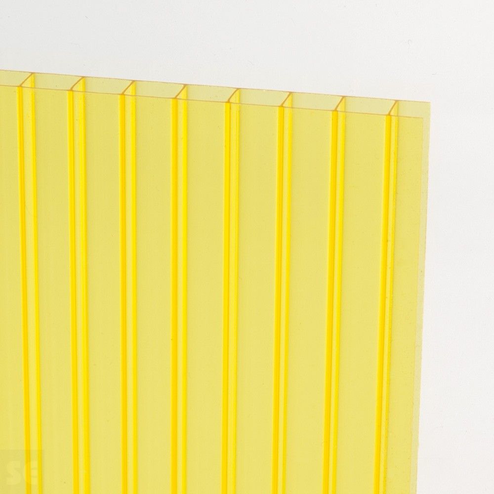 Plancha de policarbonato celular de color amarillo | Servei Estació