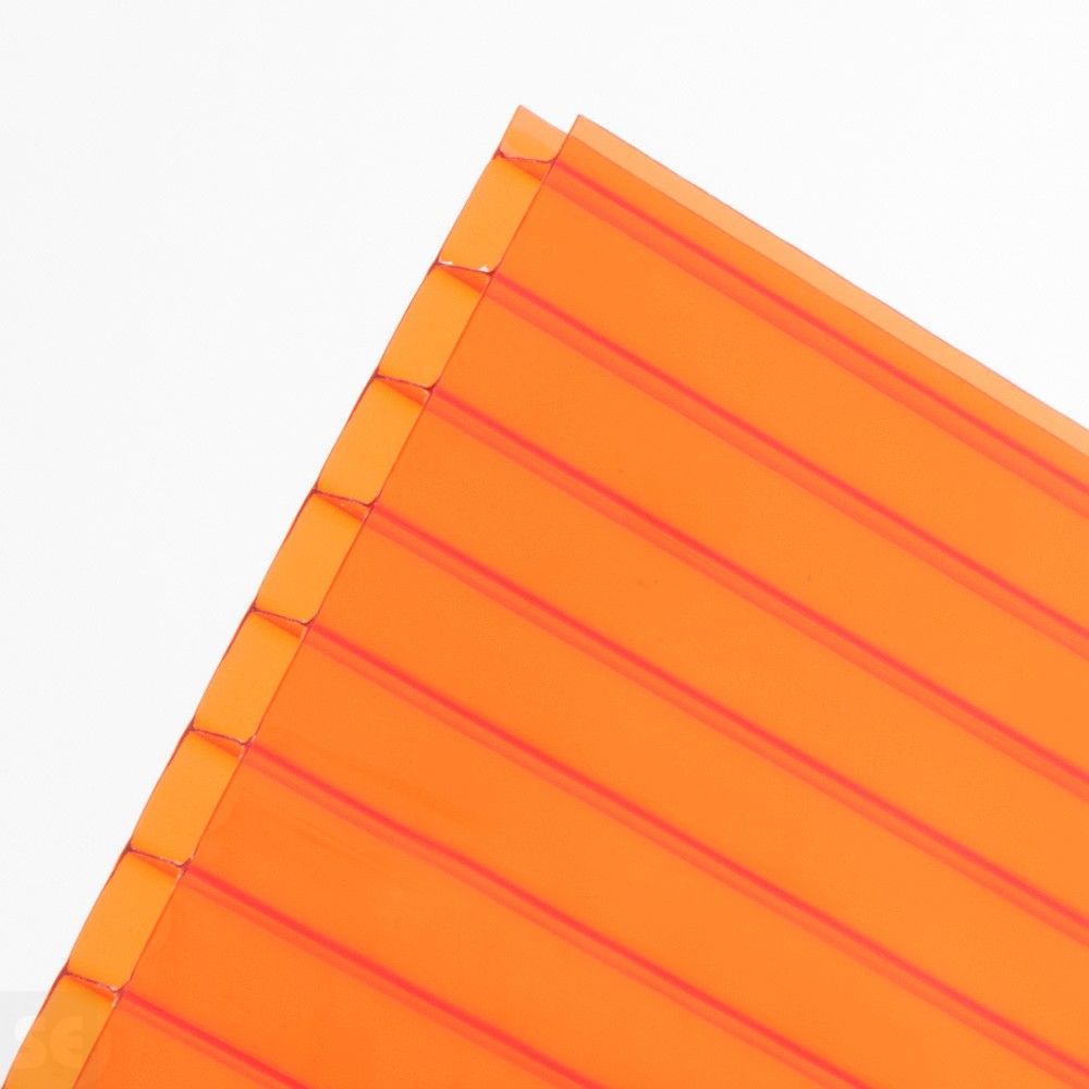 Plancha de policarbonato celular de color naranja| Servei Estació