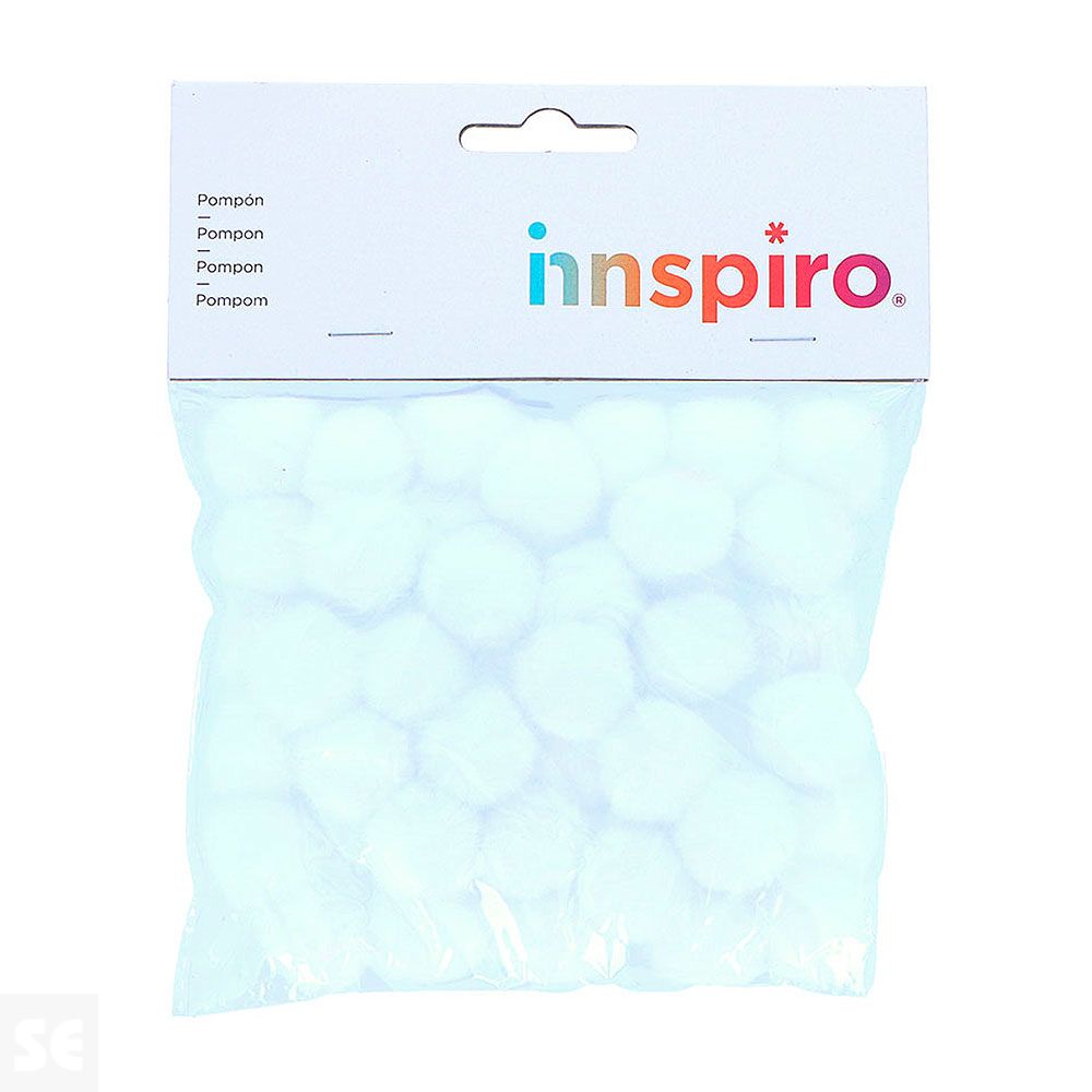 Pompones Polipropileno Blanco 25mm. 50u. 99411