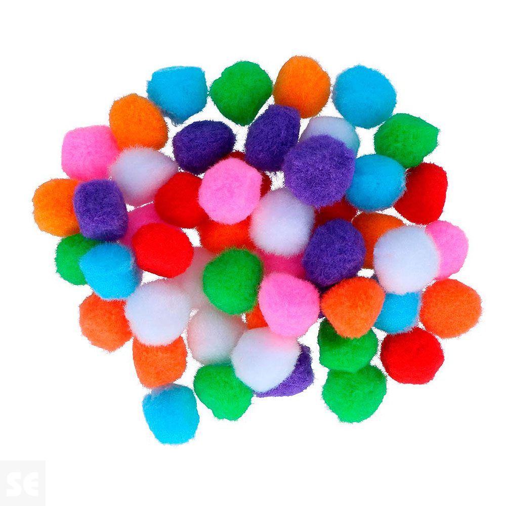 Pompones Polipropileno Mix . 25mm. 50u 99410