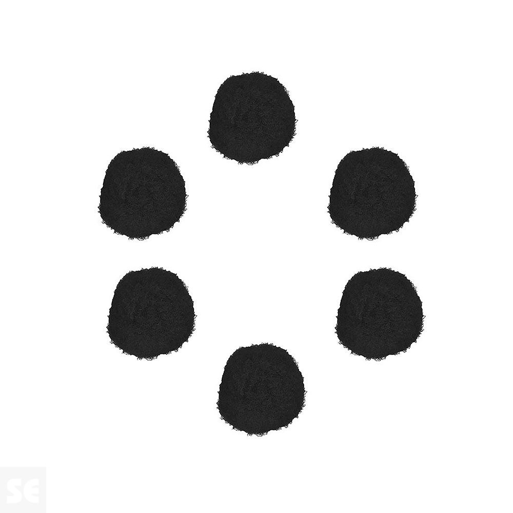 Pompones Polipropileno Negro 25mm. 50u. 99412