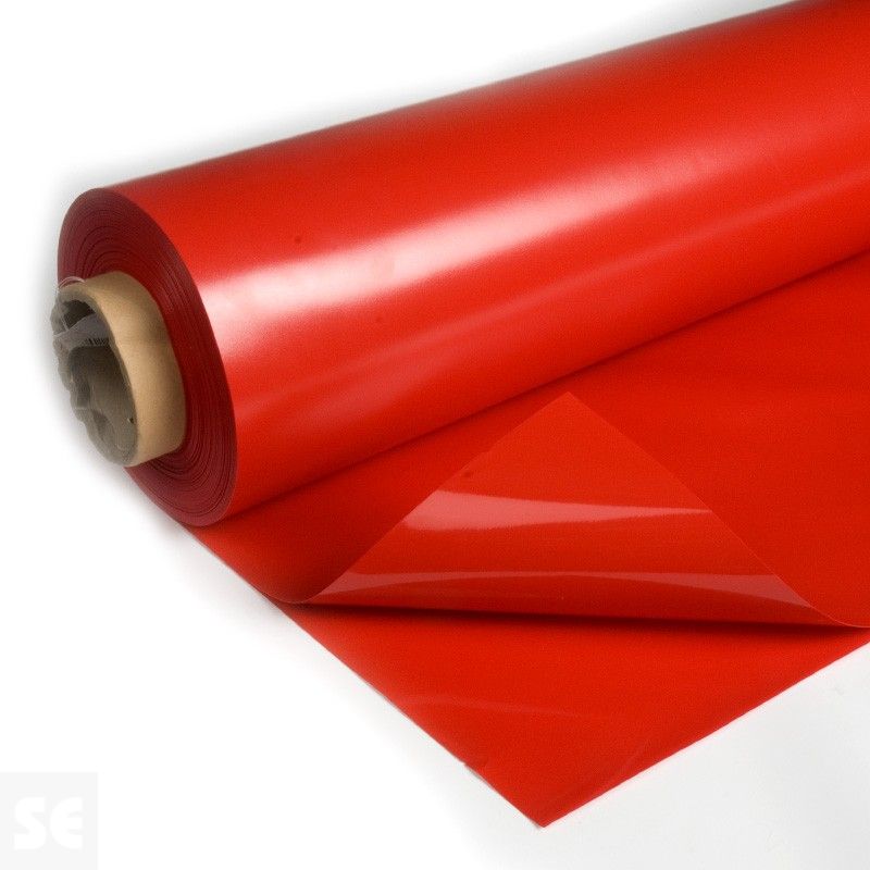 Tela plástica de PVC charol de color rojo| Servei Estació
