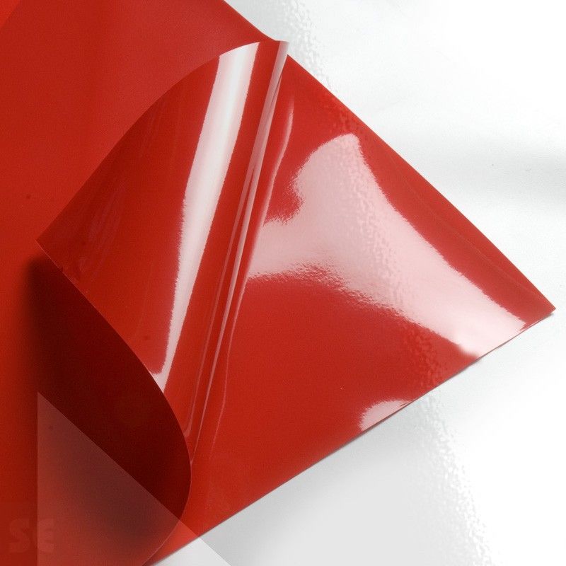 Tela plástica de PVC charol de color rojo| Servei Estació
