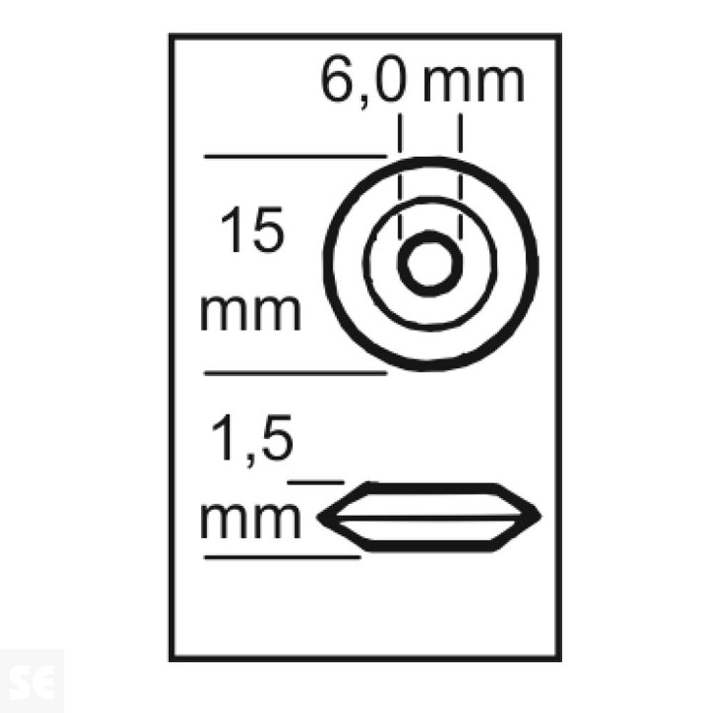 Recambio Cortador Hm 15x6 mm Ø1,5 mm Espesor