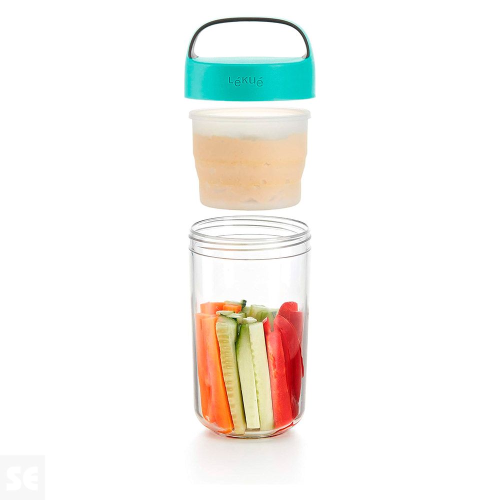 Recipiente para Snacks Jar To Go Verde 600ml