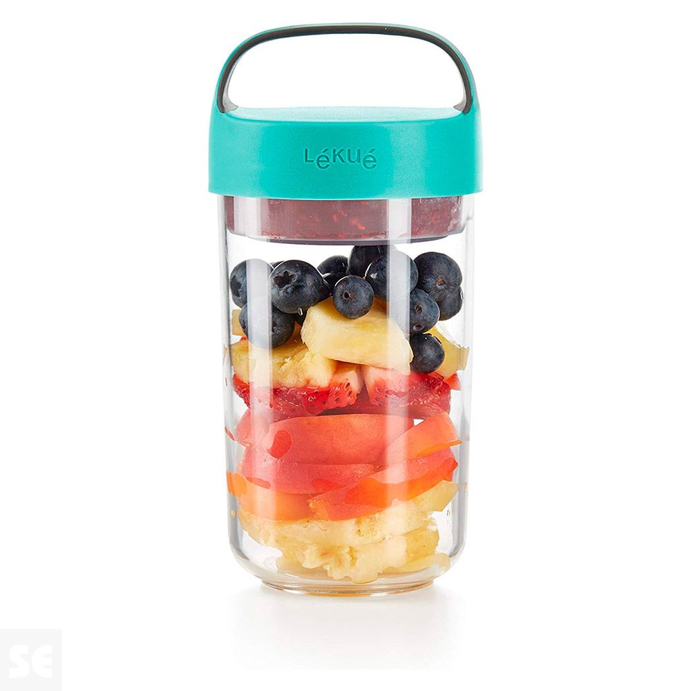 Recipiente para Snacks Jar To Go Verde 600ml