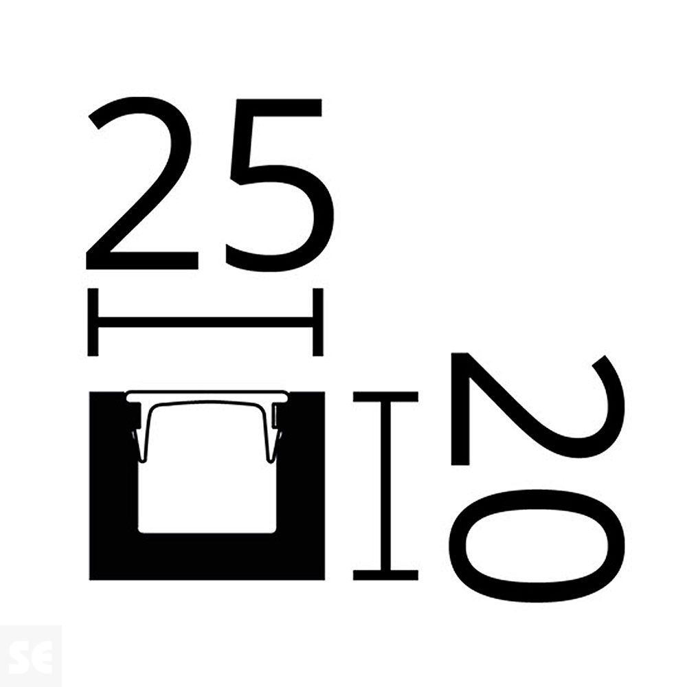 Rodapié / Zócalo Luz Indirecta Blanco 20x25x2000 mm