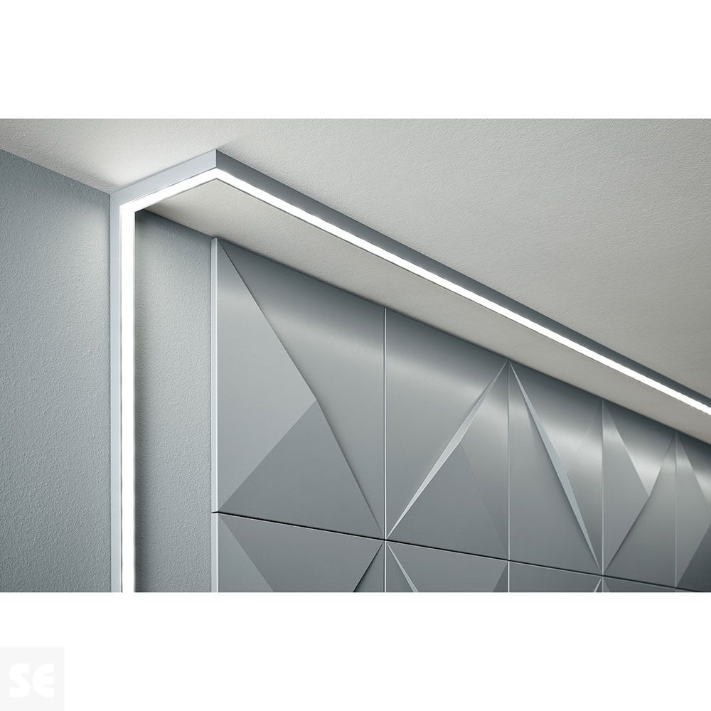 Rodapié / Zócalo Luz Indirecta Blanco 20x25x2000 mm