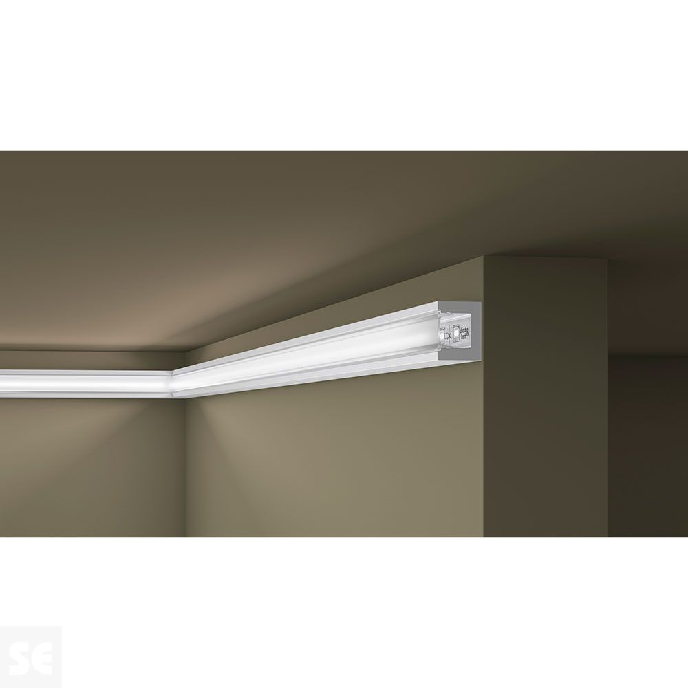 Rodapié / Zócalo Luz Indirecta Blanco 20x25x2000 mm