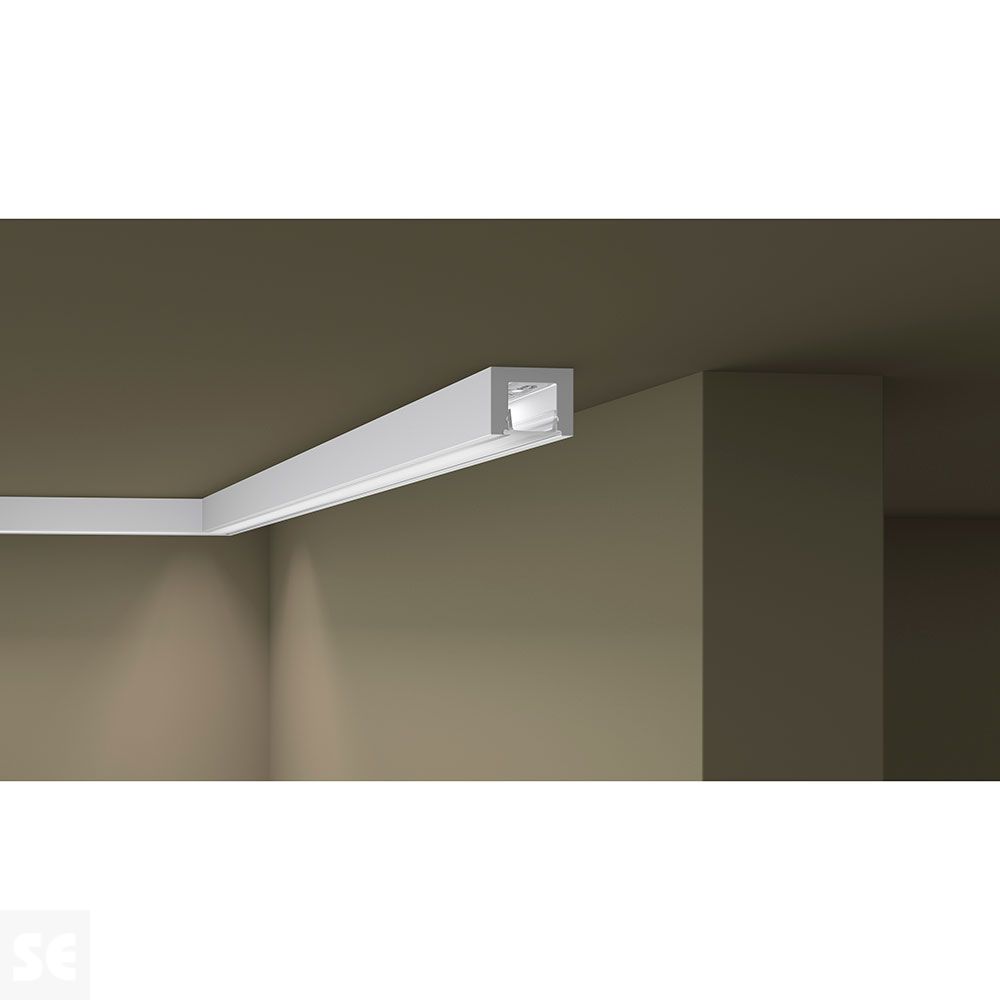 Rodapié / Zócalo Luz Indirecta Blanco 20x25x2000 mm