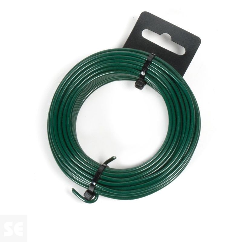 Rollo de alambre plastificado