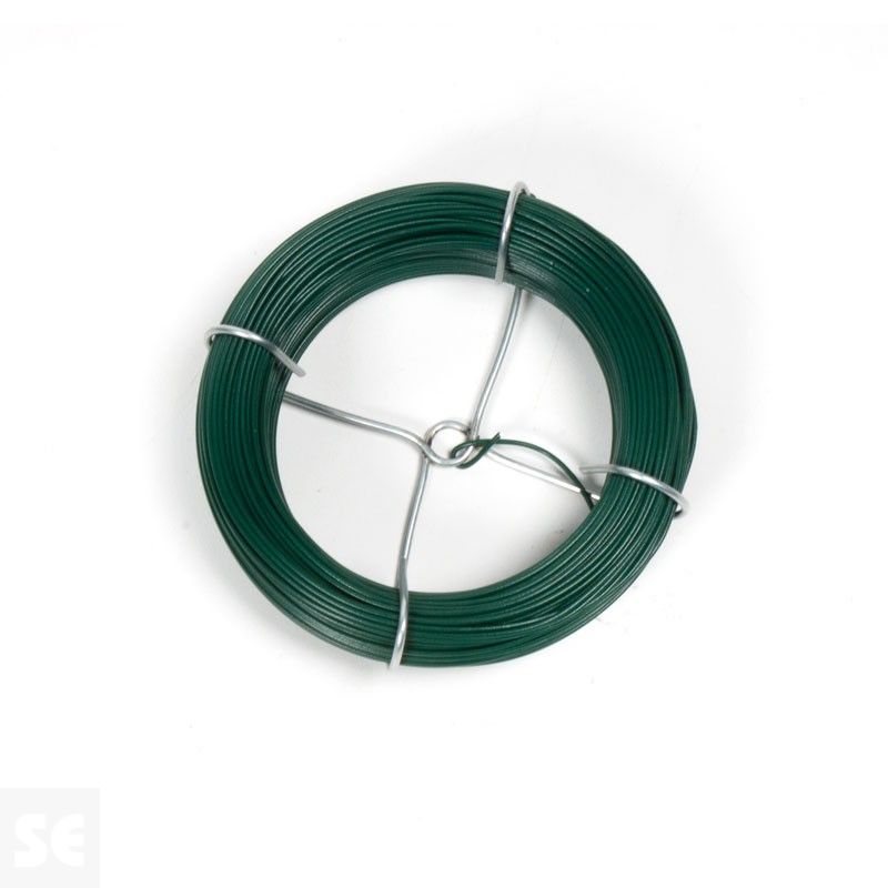 Rollo de alambre plastificado