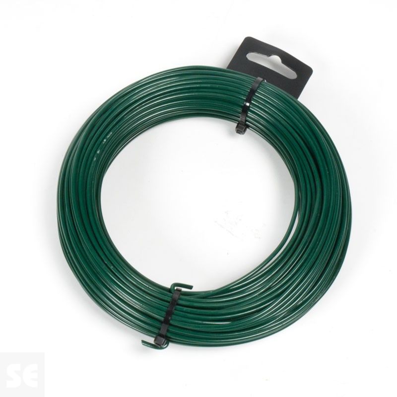 Rollo de alambre plastificado