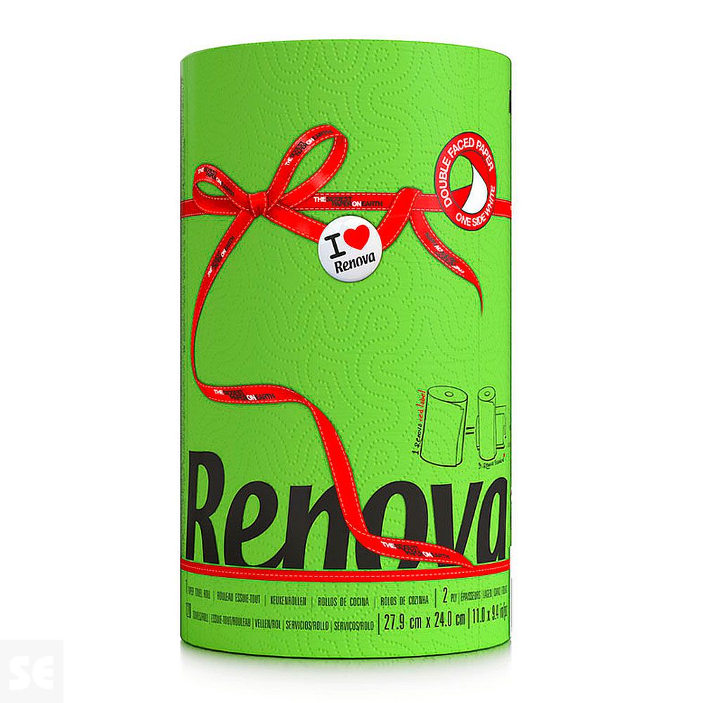 Rollo Papel Cocina Renova Red Label Verde 1 Rollo
