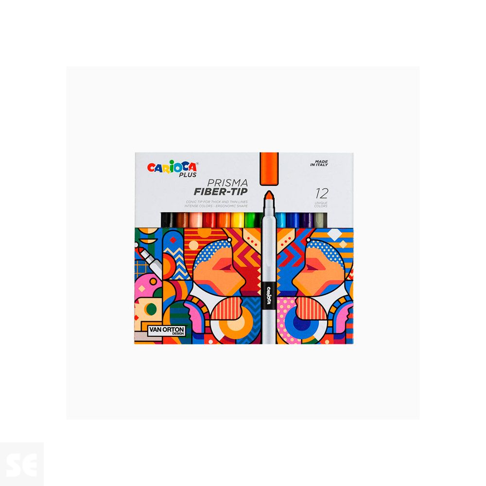 Rotulador Prisma Punta de Fibra 12u