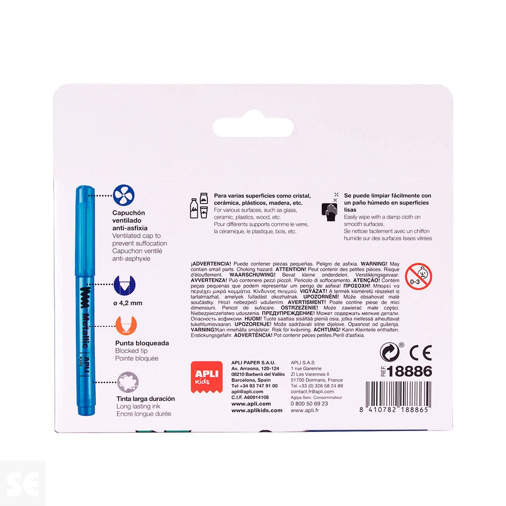 Rotuladores Metalizados 8 uds.