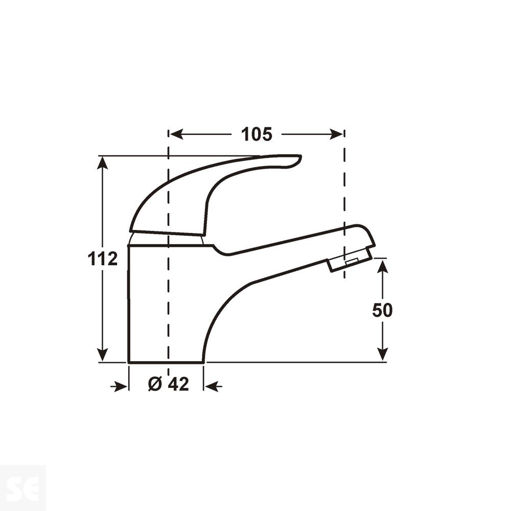Monomando Grifo Lavabo Modelo Sesia